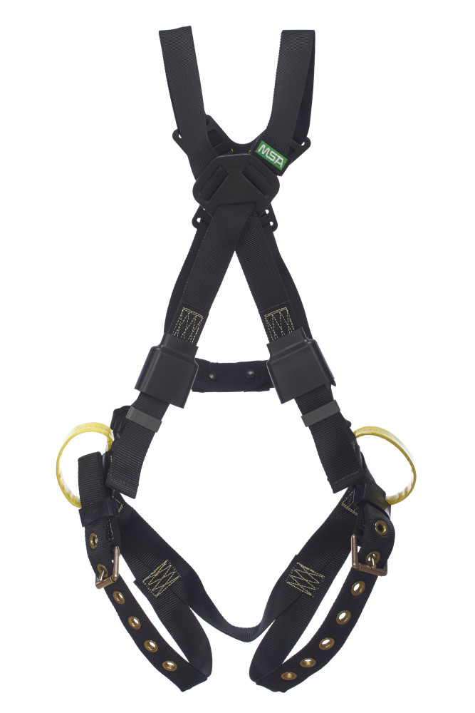 Workman Arc Flash Crossover Harness, BACK WEB Loop, Tongue Buckle leg straps, Rubber Covers, Standard (STD) - Harnesses